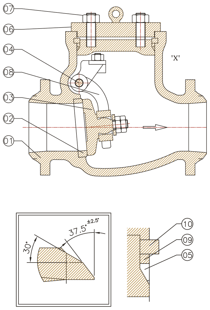 Pressure Seal section with numbered callouts