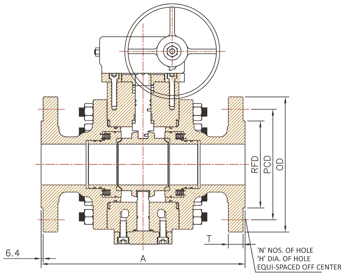 Trunnion Mounted (Fire-Safe) schematic